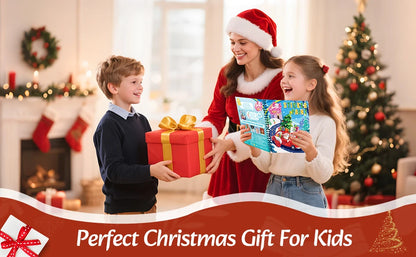 1PCS Stickers Paint Book For Grils Christmas Gift Christmas Tree Snowman Stickers By Number For Outgoing Travel Kids Stationery