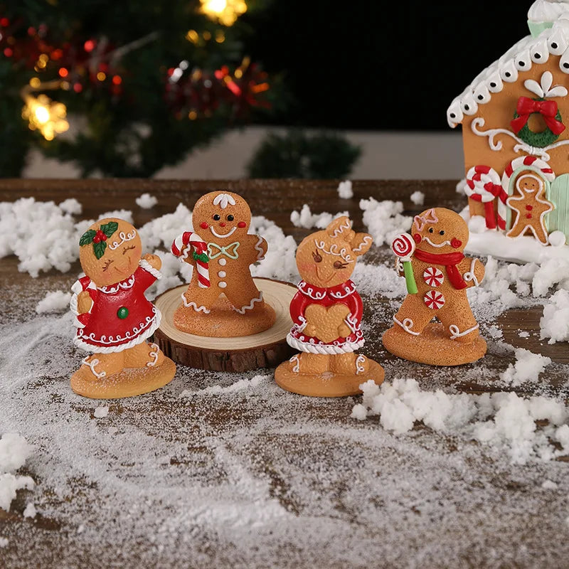 Christmas Gingerbread Man Doll Tree Pendant Ornaments Holiday Party Supplies Home Party Navidad Christmas Decoration Kids Gift