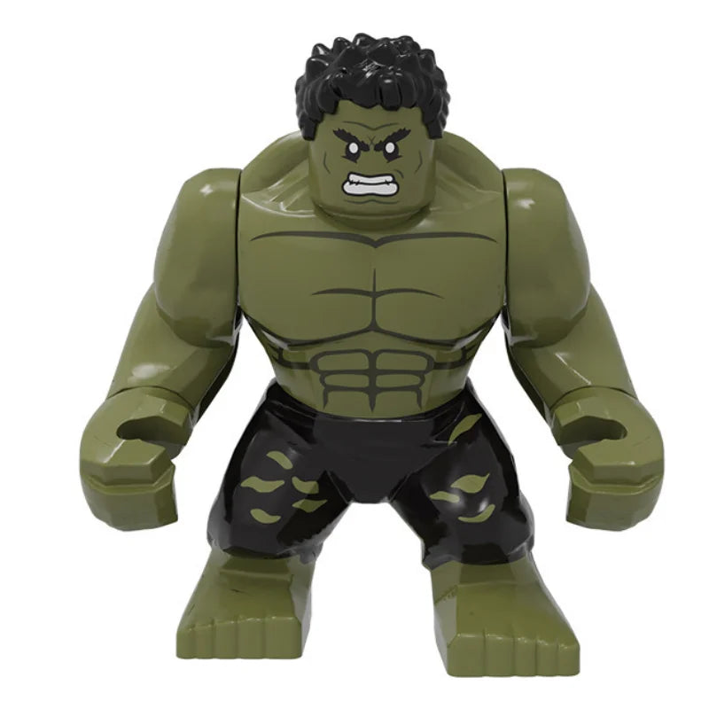 Building Blocks Marvel Transformation Figures Big Goblin Spiderman Iron Man Venom Captain Hawk Deadpool Technic Armor Gift Toys