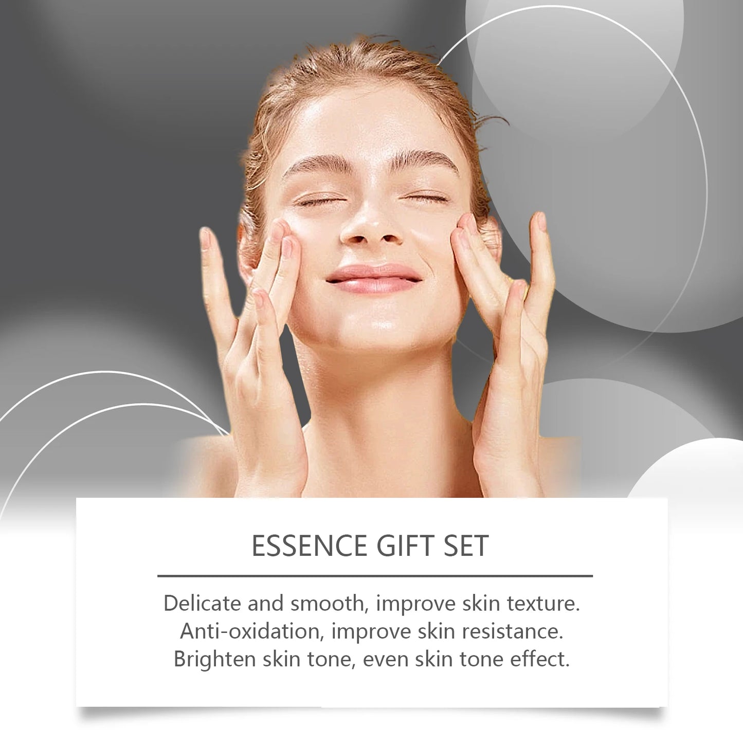 Facial Serum Skin Care Sets 5PCS Hyaluron Acid Vitamain C Niacinamide Fade Wrinkle Shrink Pores Moisturizing Brighten B5 Essence