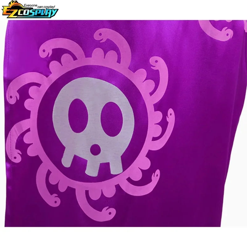 Boa Hancock Cosplay Costume Anime Kimono Purple Dress Cheongsam Cloak Women Halloween  Fancy Dress Cheongsam Uniform Suits