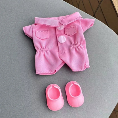 Clothes For Labubu 17cm Outfit Accessories for The Monster Korea Kpop Labubu Idol V1 V2 V3 Commando Jacket Clothing Pendant Mp5