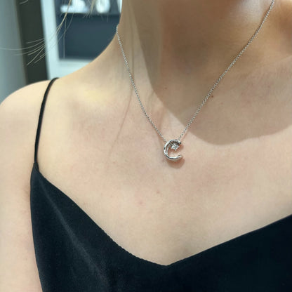 Minimalist Zircon Crystal Moon Pendant Necklace for Women Gold Color Clavicle Chain Charm Delicate Jewelry