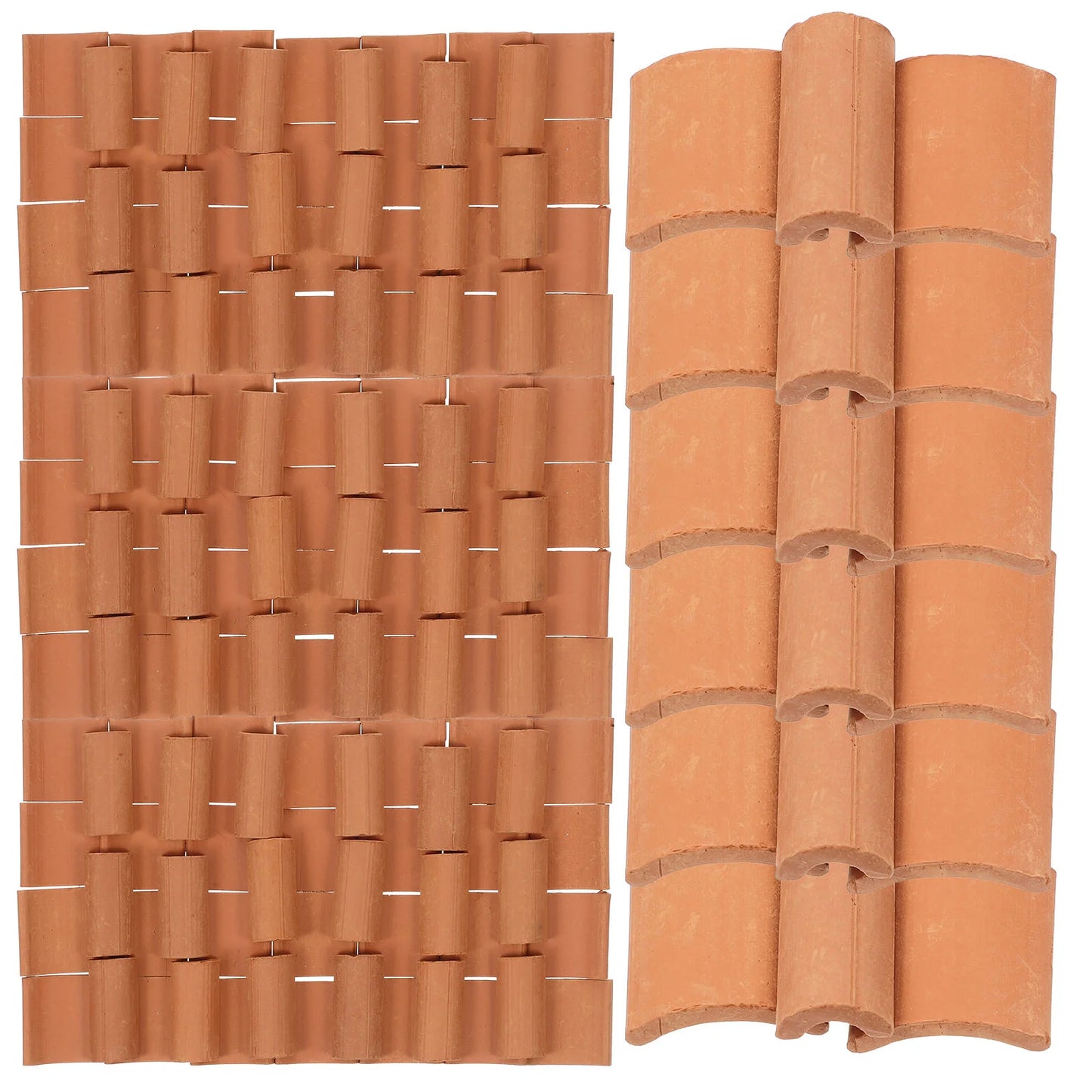 120 Pcs Toy Room Tile Model Child Building Blocks Sand Table Landscaping Roof Tiles Clay Models Small