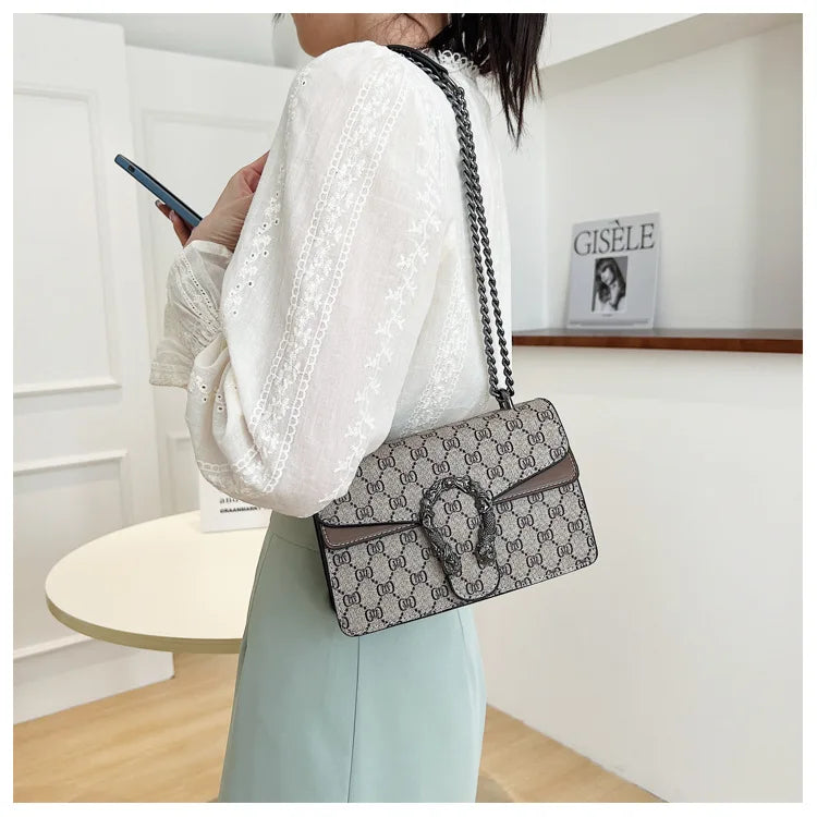 Fashion Popular Women's Bag Trend Brand Retro Chain Shoulder Bag High Quality Ladies Crossbody Bag Designer Luxury Handbag