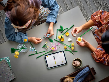 Lego blocks, romantic bouquets, DIY peony eternal flowers, MOC block toys, decorating girls' Valentine's Day gifts