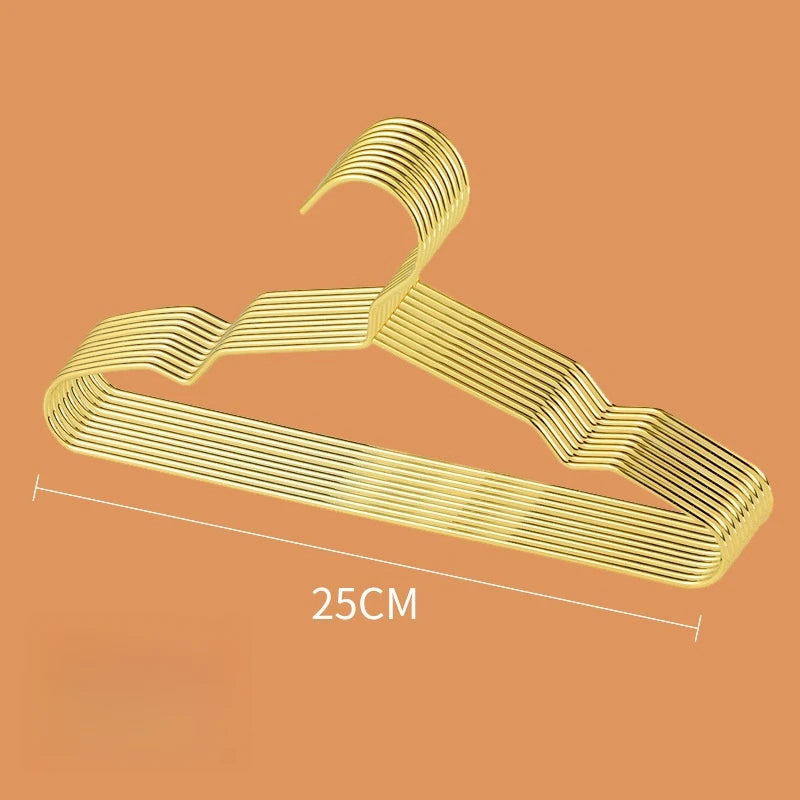 Pet Apparel Hangers Gold Color Mini Hanger Small Metal Clothes Hanger for Teddy Dog Cat Puppet Doll Pet Store Clothes Support