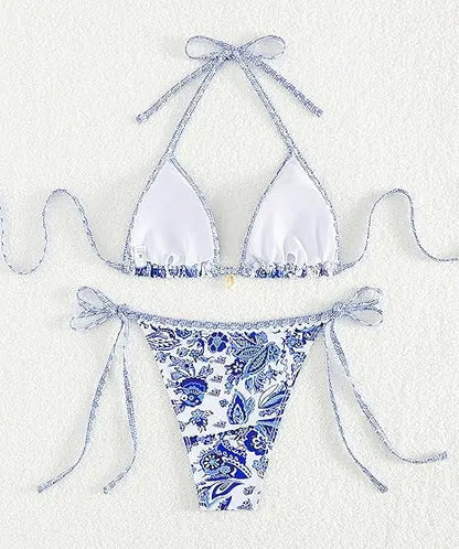 2026 New Halter String Triangle Two Piece Bikini Women Swimwear Female Swimsuit Bathers Bathing Swimming Suit Beachwear Summer