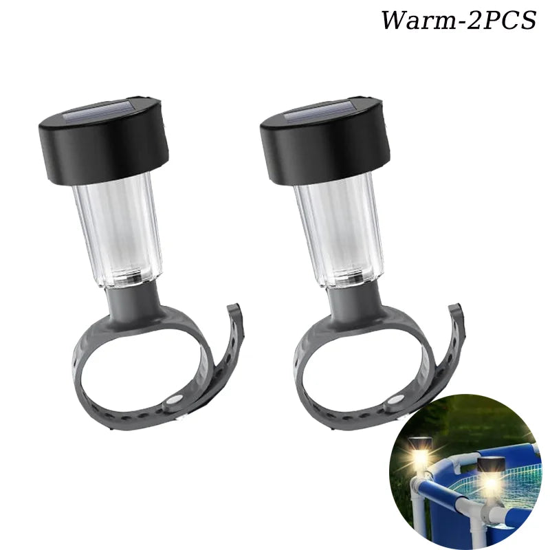 6 packages Solar Pool Light Frame on the ground for swimming pool outdoor pool fence decorative accessories Waterproof LED