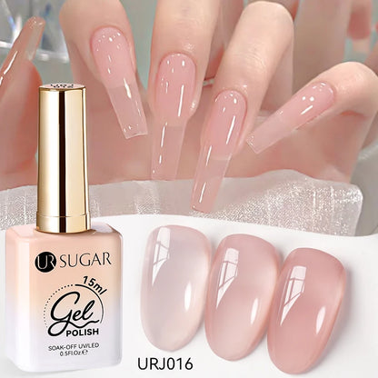 UR SUGAR 15ml Champagne Gold Sliver Reflective Glitter Gel Nail Polish Varnish Semi Permanent Soak Off UV Gel For Manicure Art