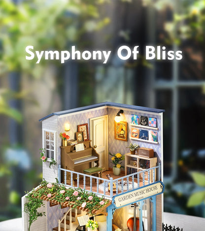 Handmade Wooden Miniature Doll House Kit 3D Puzzle Assembled Building Model Kit With LED Light DollHouses Toy For Christmas Gift