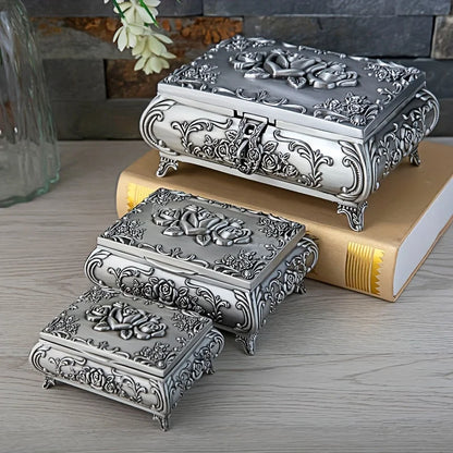 1pc Creative Jewelry Storage Box, High-end Large Capacity Jewelry Box, Three-dimensional Lock Buckle Jewelry Box, Art Box