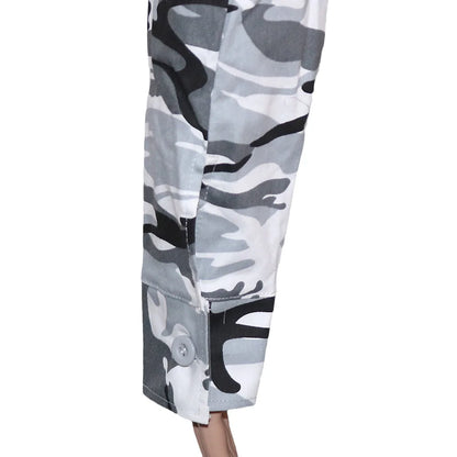 Women's Clothes Coats Casual Fashion Camouflage Print Large Pocket Lapel Long Sleeve Short Jacket for Women