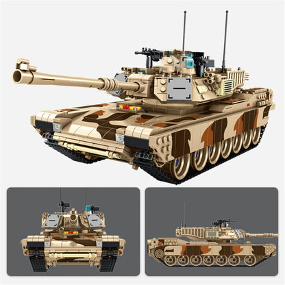 WW2 Military Leopard 2A4 Battle Tank Series Building Blocks Brick Model MOC Army Weapon Boy Set Kid Toy Childrens Christmas Gift