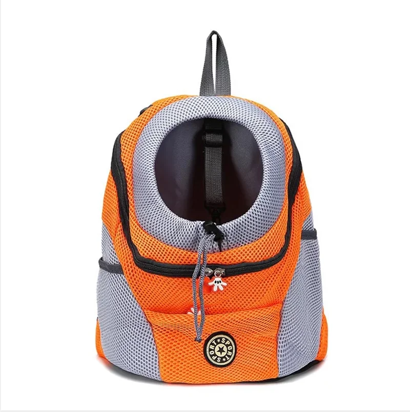 Double Shoulder Portable Travel Backpack Pet Dog Outdoor Carrier Bag Pet Dog Front Bag Mesh Backpack Pet Carrying Supplies