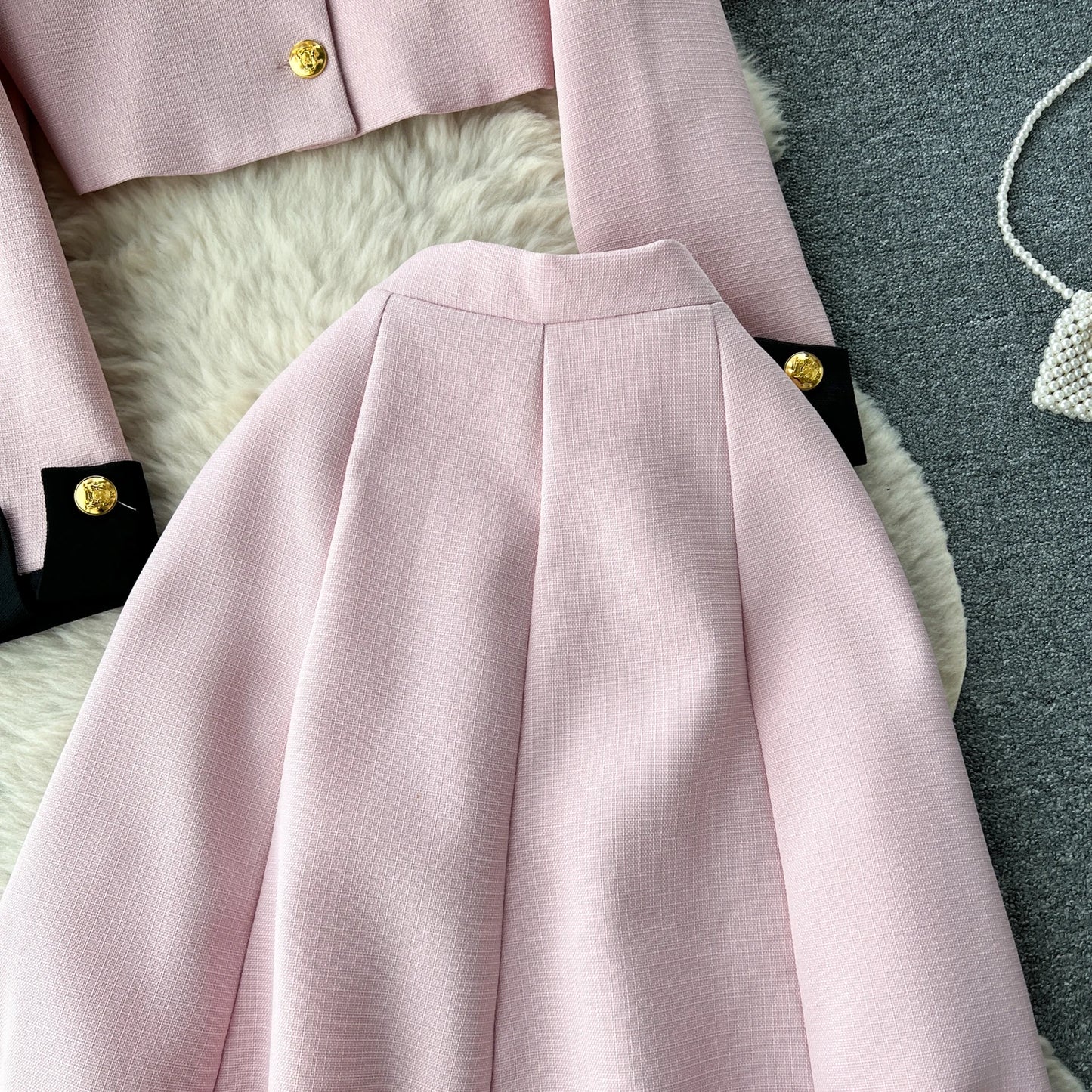 Women Two-Piece Sets Sexy Long Sleeve Single Breasted Top and High Waist Slim Skirt Korean Fashion Casual Autumn Winter Clothing