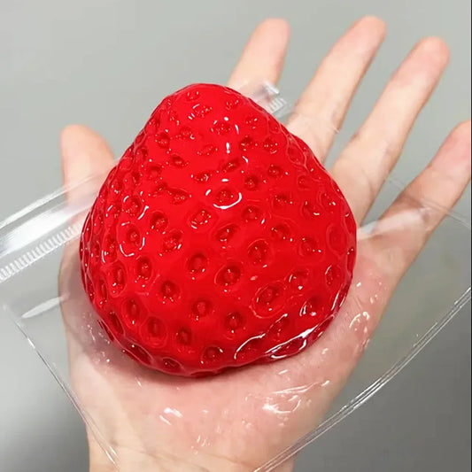 Strawberry Taba Squishy Fidget Toy, Soft Slow Rebounce Stress Relief Toy Antistress for Kids Adults Office & Party Favors Gift