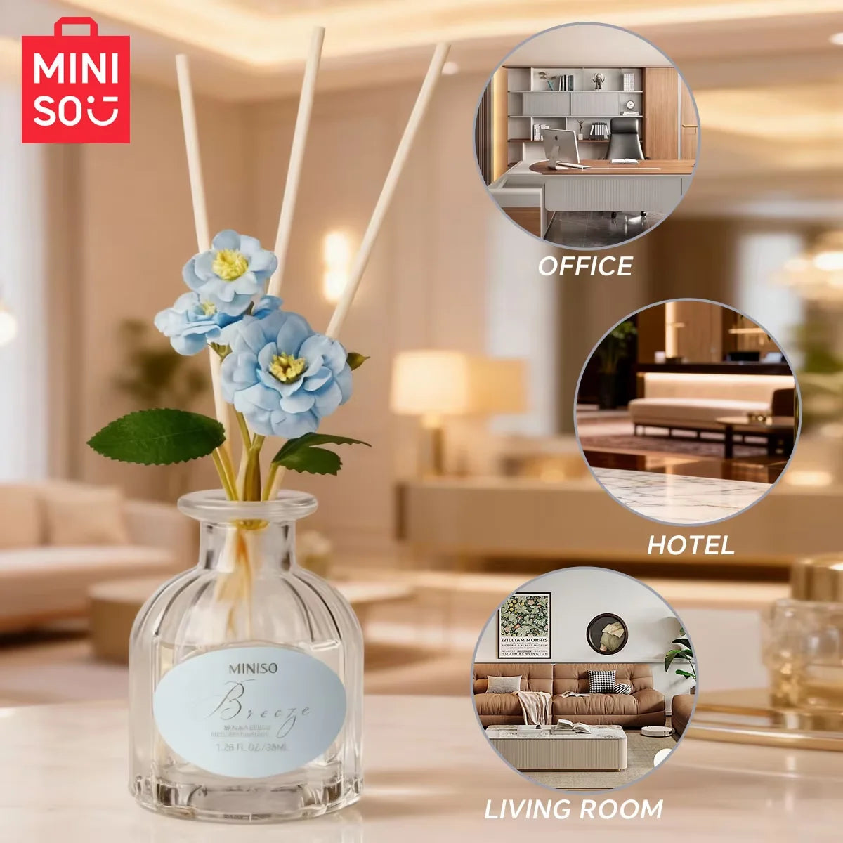 Miniso Flower Charm Dry Floral Fragrance Series Long lasting Fresh Fragrance Suitable for Bathroom Aromatherapy Festival Gift