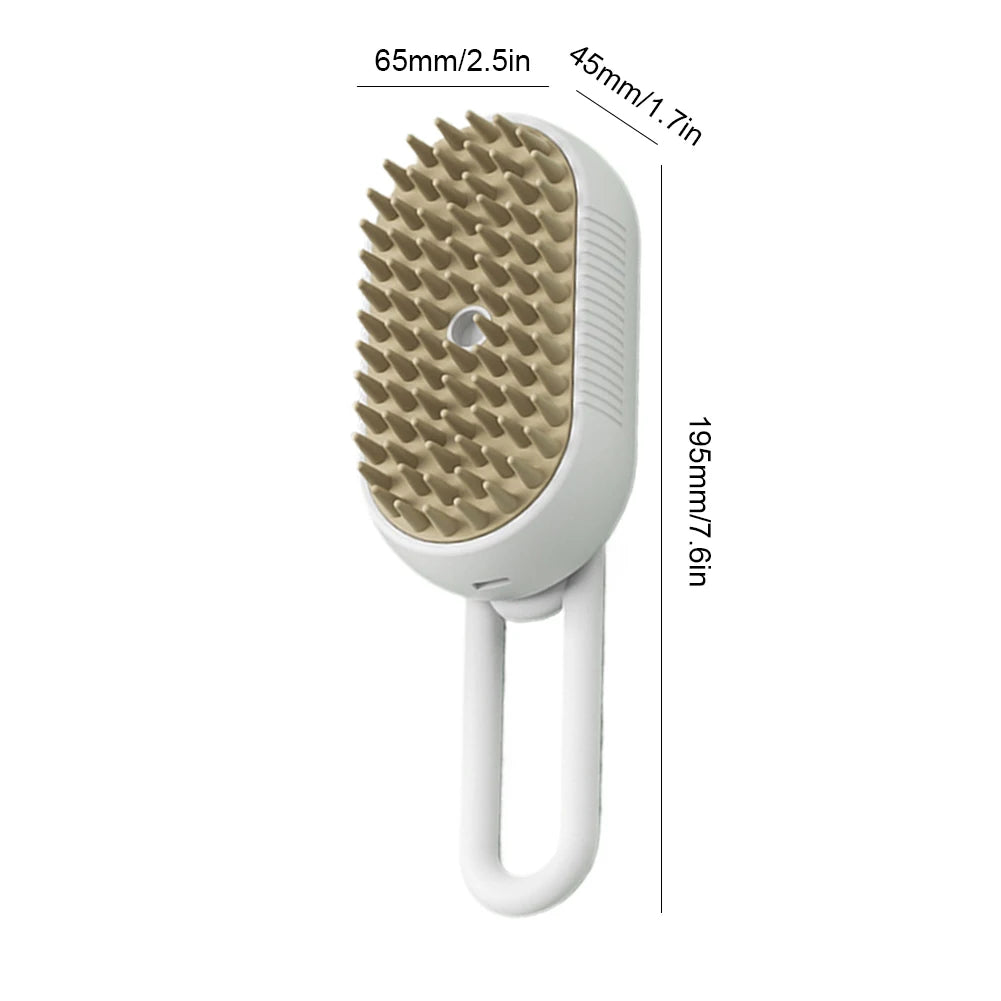 Cat Steam Brush Steamy Dog Brush 3 in 1 Electric Spray Cat Hair Brushes USB Rechargeable Dog Grooming Massage Comb for Pet Hairs
