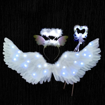 EtherealBe Light Up Angel Costume for Girls Set