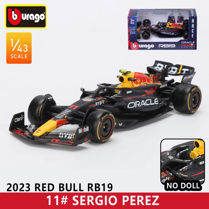 Bburago 1:43 Red Bull F1 Rb19 Las Vegas Miami 1 Verstappen 11 Perez Alloy Scaled Die-Cast Car Model Toys Collection Kid Gift