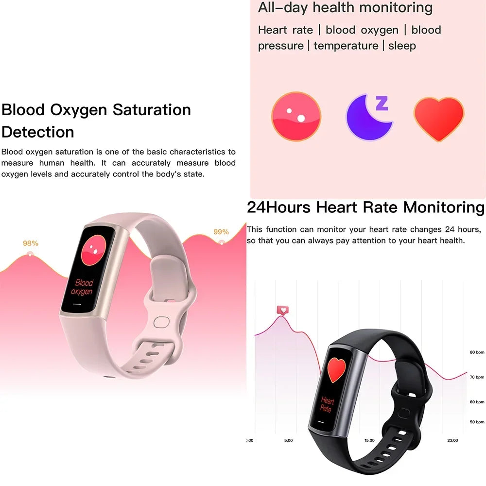 Smart Band 8 Pro Fitness Bracelet Wristbands Woman Pedometers For Walking Women'S Watches For Huawei Xiaomi Phone