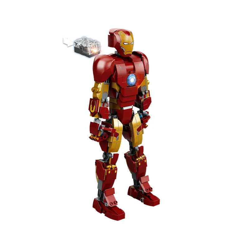 LEGO, Marvel, Superhero 76206, Iron Man, Doll, Anime Model, Children's Building Blocks, Toy Gift