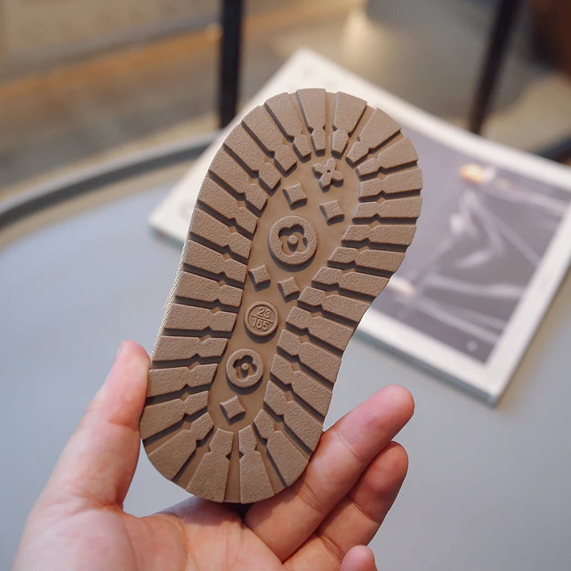 Children's Cotton Shoes 1-8 Years Old Padded Thickened Boys Girls Walking Shoes Autumn Winter Flat Non-slip Kid Baby Snow Boots