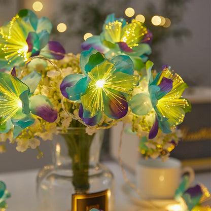 1Pc Enchanting Fairy String Lights 2m/ 6.56ft 10 Warm Led Lights, Decorative Strip Lights with Flower Design, Ideal for