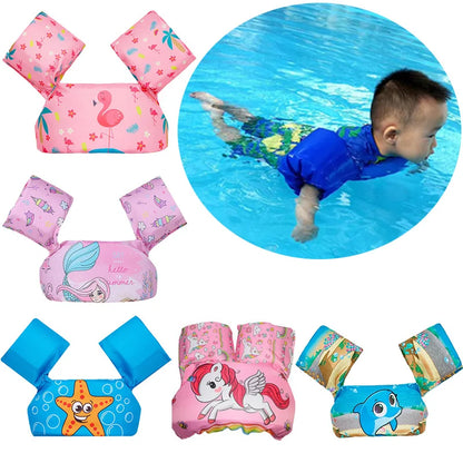 Kids Pool Floats Baby Swimming Vest Foam Armbands Buoy for Infants Better than Inflatable Rings for Learning to Swim