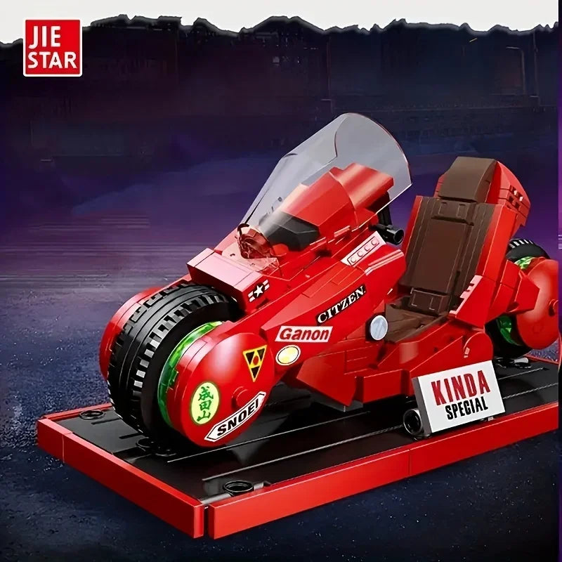 241pcs Motorcycle Building Blocks Toy, Vehicle Model Ornaments, Miniature DIY Building Blocks, Christmas Gift For Boys And Girls