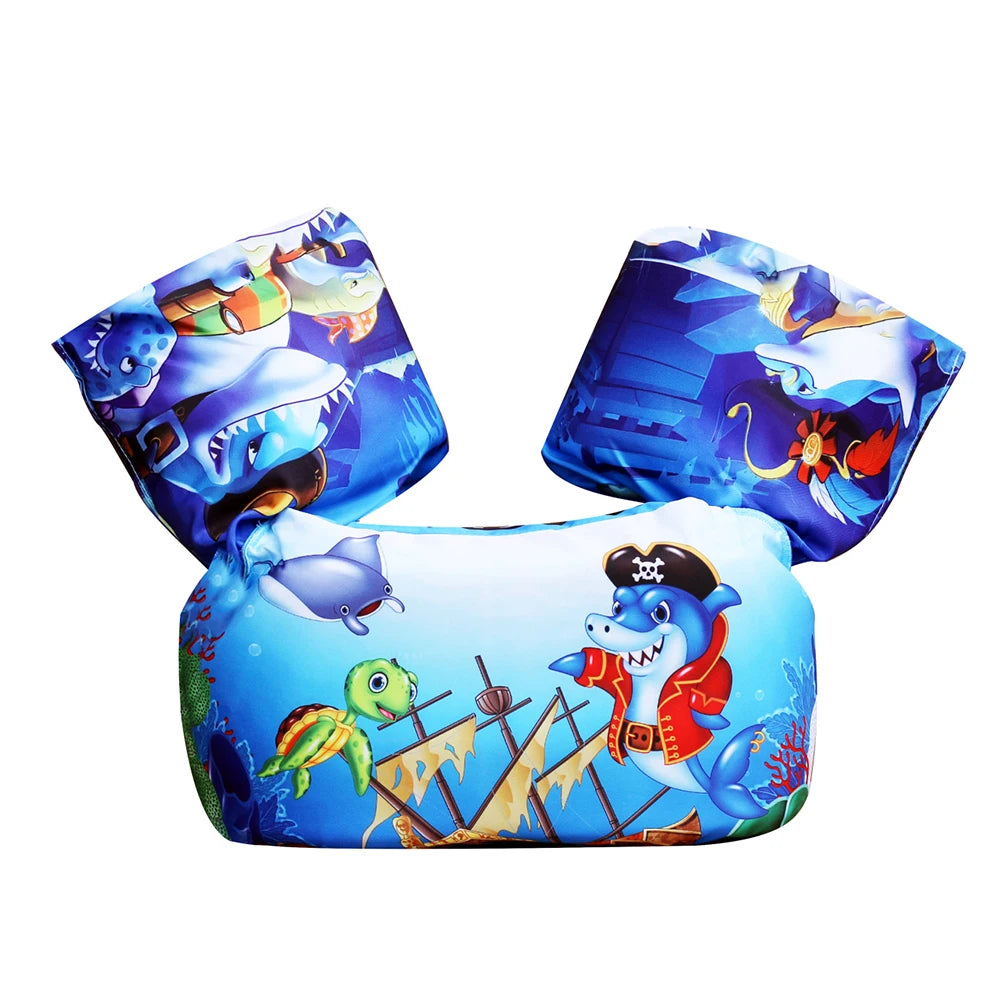 Baby Float Cartoon Arm Sleeve Life Jacket Swimsuit Foam Safety Swimming Training Floating Pool Float Swimming Ring Children Swim