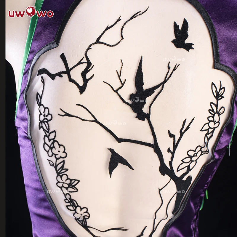 IN STOCK UWOWO C.C. Cosplay Codee Geasss: C.C. CC Purple Cheongsam Cosplay Costume Purple Dress Halloween Costume