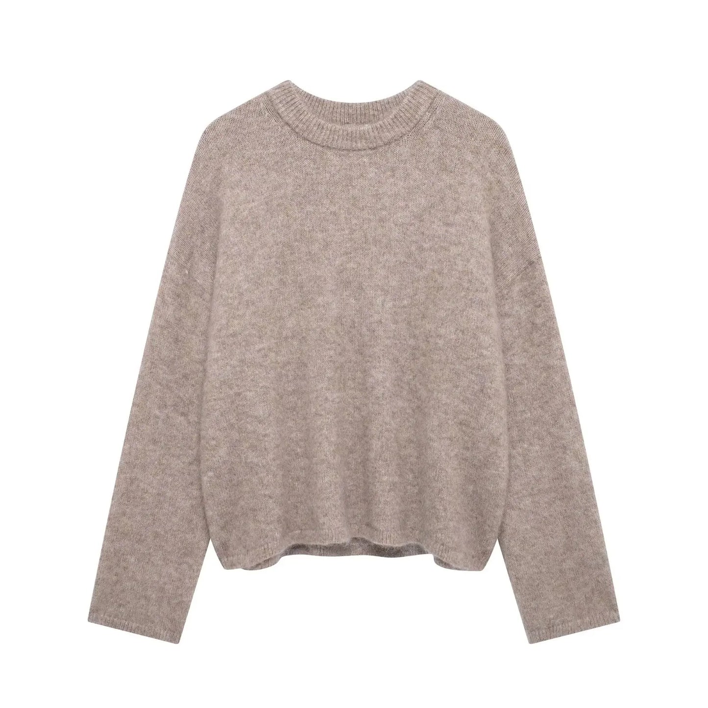 HH Autumn Sweater For Women Fashion Vintage Wine Red Knitted Pullover Long Sleeve O Neck Sweatshirt High Street Knitwear Top