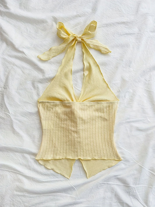 Spring and summer fashion new elegant solid color versatile halter vest single piece