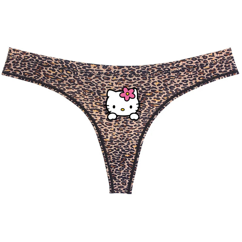 EtherealBe Hello Kitty Leopard Thong Underwear Set