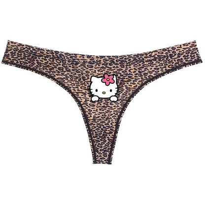 EtherealBe Hello Kitty Leopard Thong Underwear Set