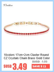 4Color 925 Sterling Silver Chain Round CZ Charm Anklet For Women Foot Jewelry Leg Bracelet Cheville Enkelbandje Halhal Tobillera