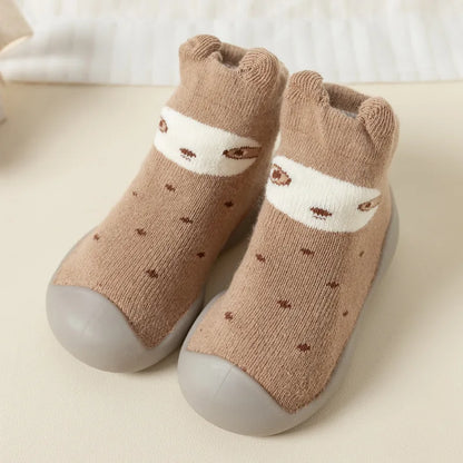 Newborn Baby Shoes Infant Cute Cartoon Kids Boy Shoes Soft Rubber Sole Child Floor Sneaker Booties Toddler Girls First Walker