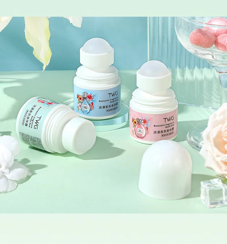 Romantic Fragrance Body Solid Perfume,Roll-on Antiperspirant Lotion,Woody,Floral Fruity Notes,Whole Body Fresh Lasting Fragrance