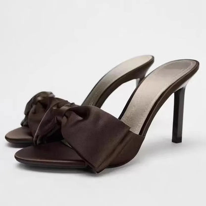 Women's Shoes 2025 Fashion Horseshoe Heel  Women's High Heels Summer Sexy High Heels Bow Tie Shoes Ladies Zapatos Mujer