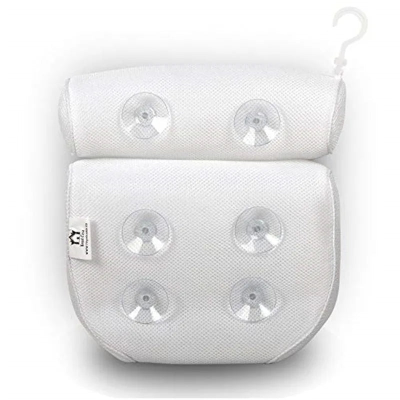 SPA Bath Pillow with Suction Cups Neck Back Support Thickened Bath Pillow for Home Spa Tub Bathroom