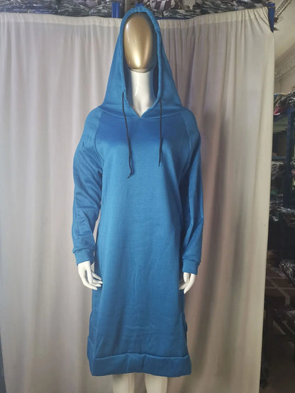 EtherealBe Loose Hooded Knit Dress for Women