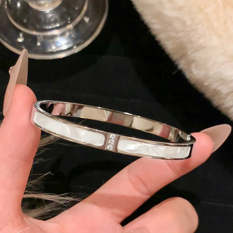 Silver Color Stainless Steel Colorfast Bracelets Skyful Star Bracelet Set for Women Fashion Light Luxury Jewelry Gifts Wholesale