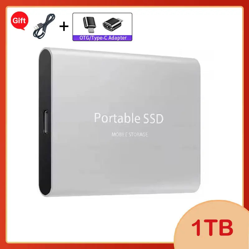 Lenovo 1TB External Hard Disk 2TB High-Speed Hard Drive USB3.1 Type-C Solid State Drive Storage Disks for Laptops/Desktop/Mac
