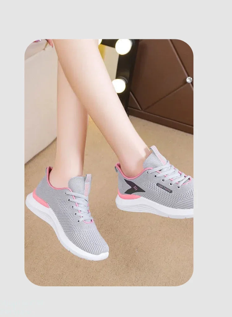 The women's walking shoes have a soft and slip-resistant sole making them perfect for stylish runners.Breathable and comfortable