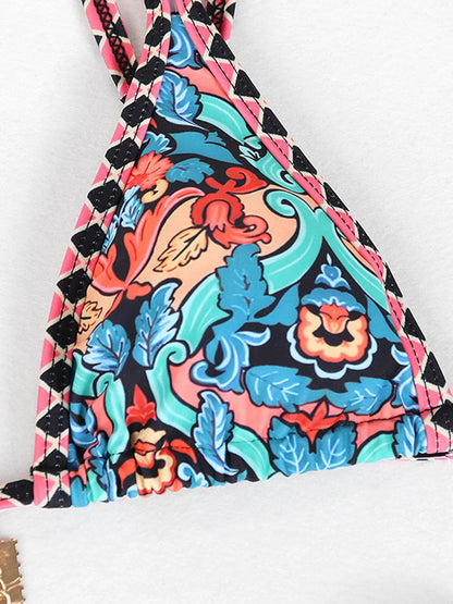 Micro Bikinis 2025 Sexy Women Swimsuits Female Swimwear Print Bikini Set Bathing Suit Swimming Suits Beachwear Thong Biquini