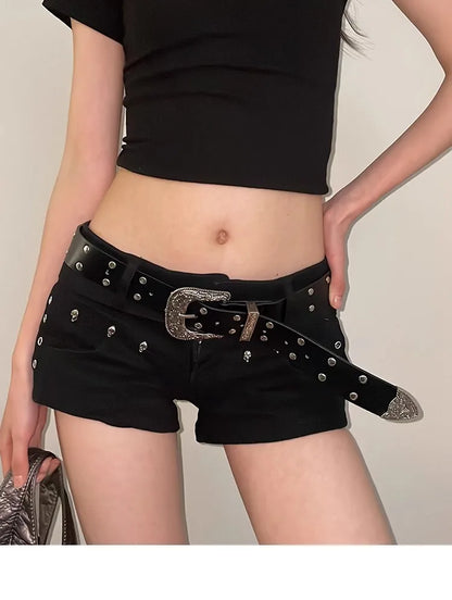 Heavy Retro Rivet Belt Women's Fashion Personality High-End With Jeans 2024 New Belt Trend