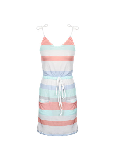Sleeveless Dress for Women Clothing 2024 Summer Vacation Pullover Beach Sundress Female Korean Fashion Slim Sexy Short Dresse M