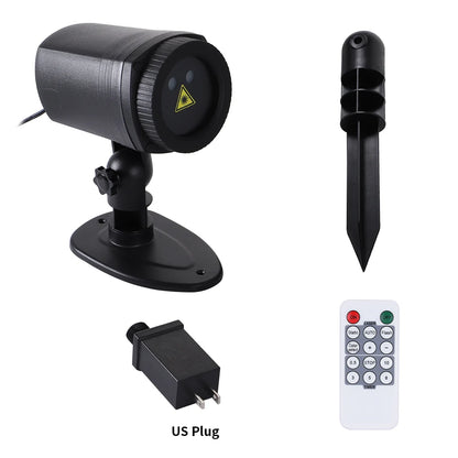Christmas Outdoor Light Projector with Timer Function Remote Control Spotlight New Year Decoration US Plug